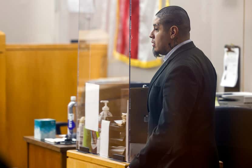 Nestor Hernandez, 31, enters the courtroom during his capital murder trial at the Frank...
