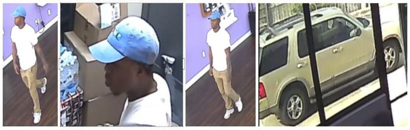 Dallas police are searching for a man suspected of robbing Metro PCS stores in the 10900...