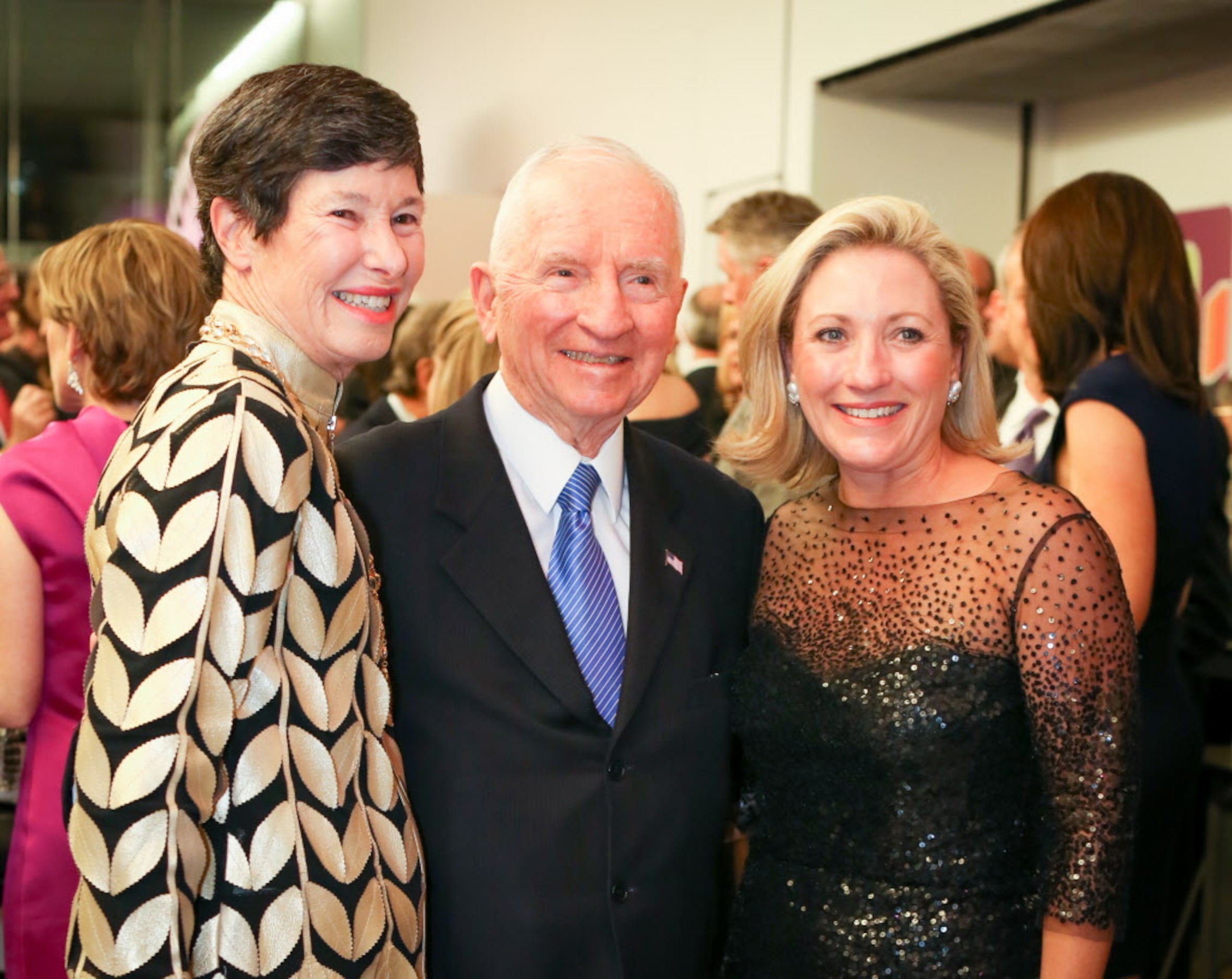 Lyda Hill, Ross Perot, and Carolyn Perot Rathjen at the Pre-Party for the "Night at the...