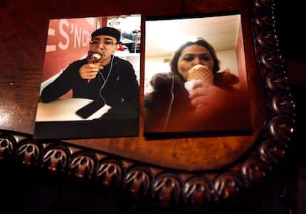 The last photos of 14-year-old John Zuniga and his mother, Graciela Zuniga, eating one of...