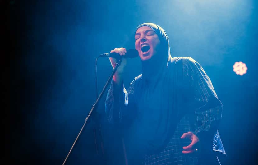 Irish singer Sinead O'Connor performs at Akvarium Klub in Budapest, Hungary, Dec. 9, 2019....