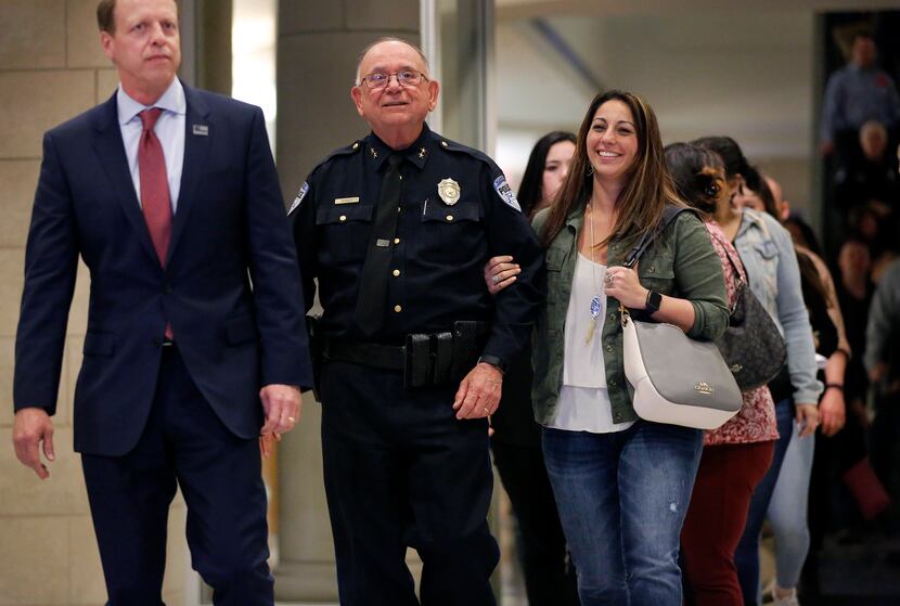 Collin County District Attorney Greg Willis (from left), Richardson Police Chief Jimmy...