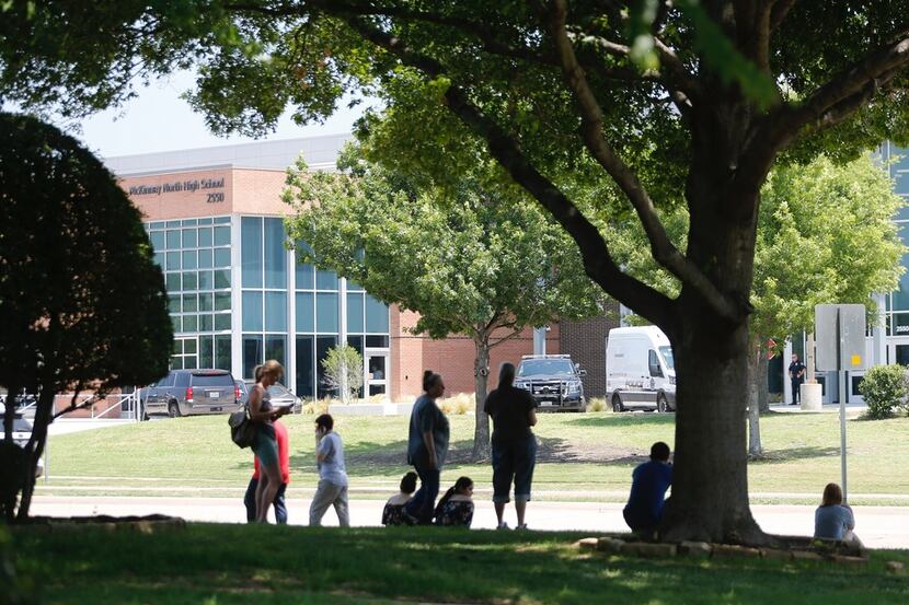 McKinney North High School on lockdown in McKinney on Friday, June 1, 2018. 