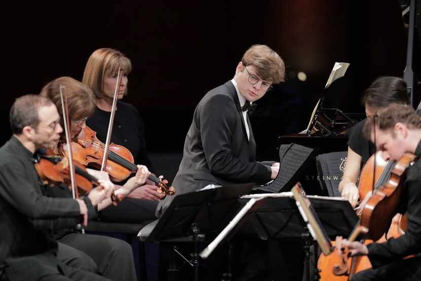 Pianist Georgy Tchaidze performs a Dvorák quintet with the Brentano String Quartet in the...