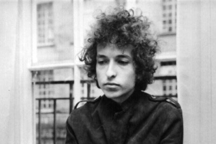 American folk pop singer Bob Dylan at a press conference in London. 
