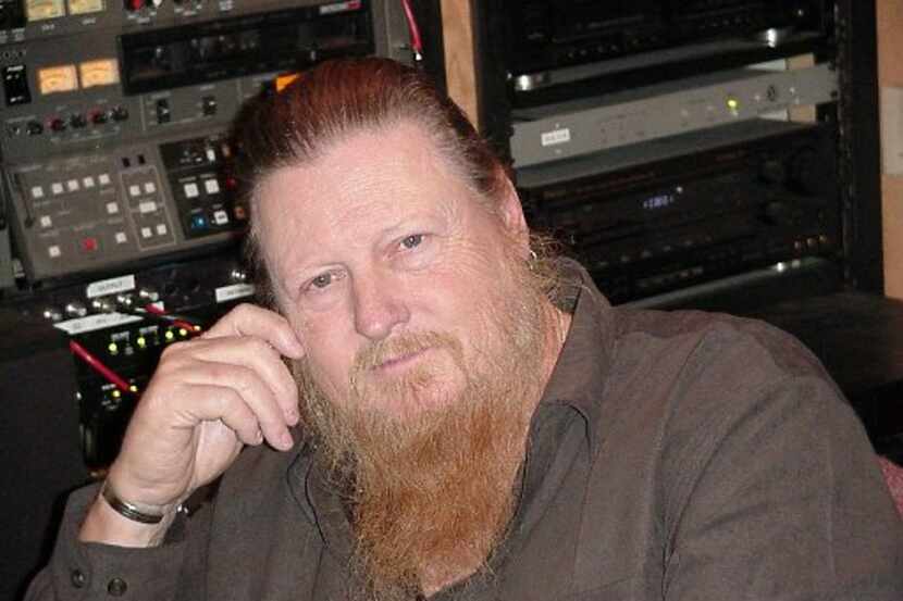 Former Bob Dylan drummer Mickey Jones poses in a recording studio in Thousand Oaks, Calif.,...