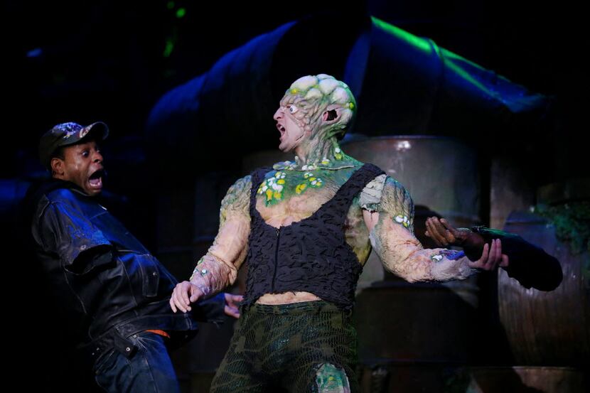 Walter Lee (left), as Black Dude, and John Campione (right), as Toxic Avenger are part of...