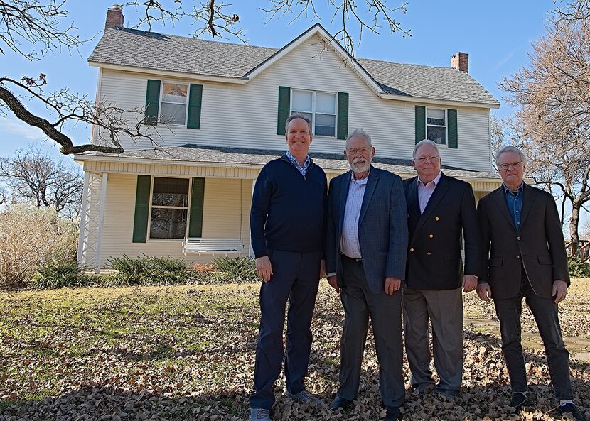 David Stewart (left), Grapevine Mayor William Tate, Scott Tarwater and Peter B. Stewart...