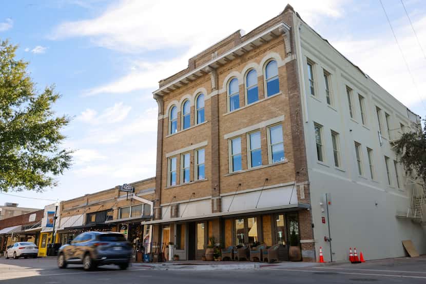 Exterior of community-to-table restaurant Harvest at the Masonic, on Wednesday in McKinney. 