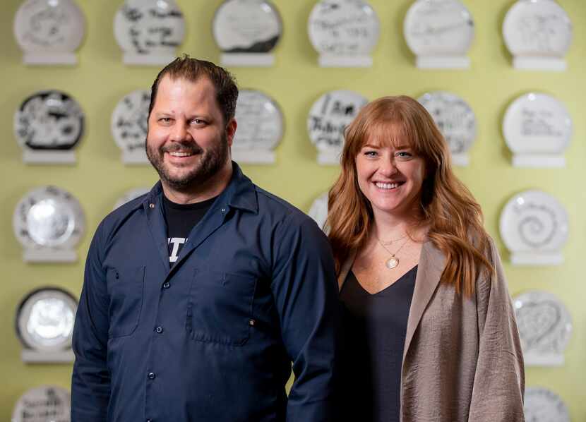 Chad Houser, owner of Café Momentum, and Olivia Cole, Momentum Advisory Collective chief...