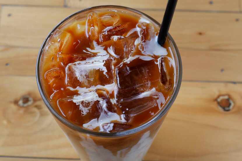 Vietnamese iced coffee at Toasted Coffee + Kitchen in Dallas is made with cold brew and...