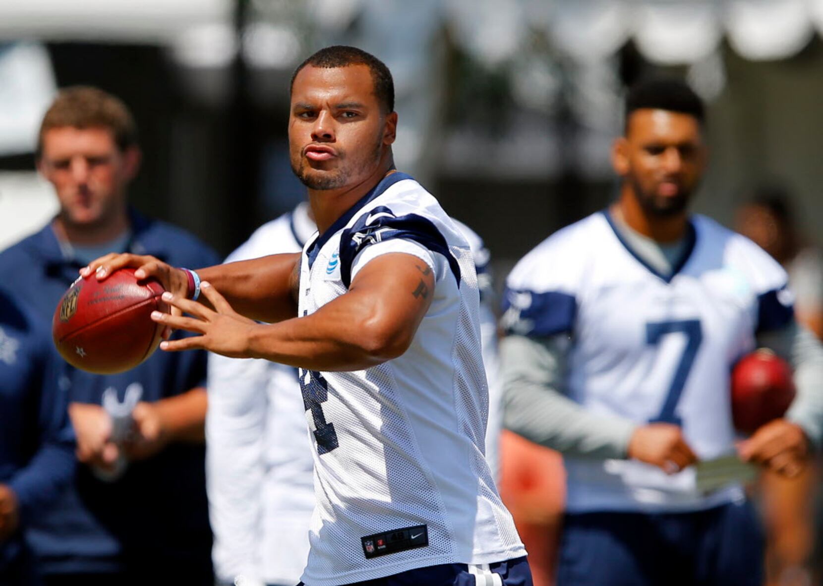 Jon Machota on X: Dak Prescott is at today's Cowboys practice   / X