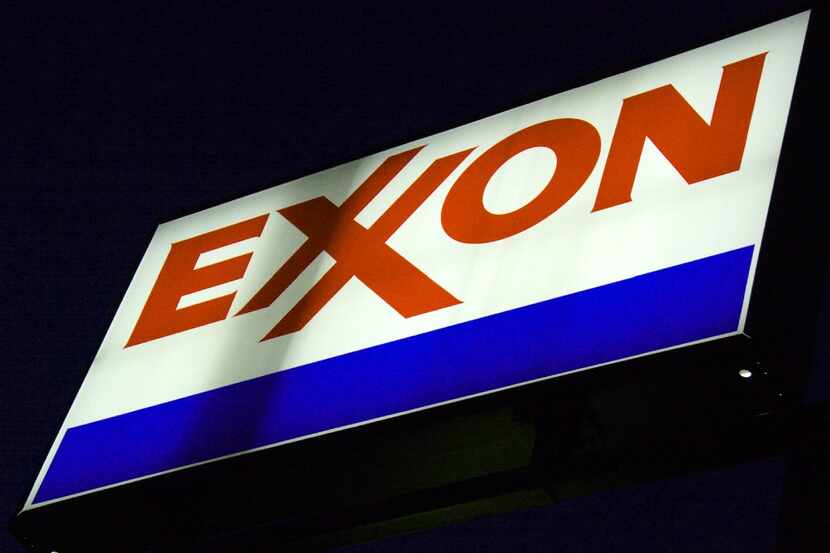 (FILES) This file photo taken on September 20, 2008 shows an Exxon sign at a station in...