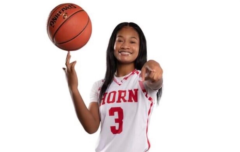 Jasmine Shavers of Mesquite Horn.  She is the girls basketball player of the week for Feb....