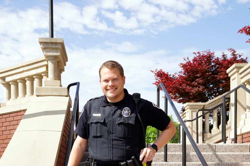 Southlake DPS Public Safety Officer Brad Uptmore, pictured here at the DPS building in...