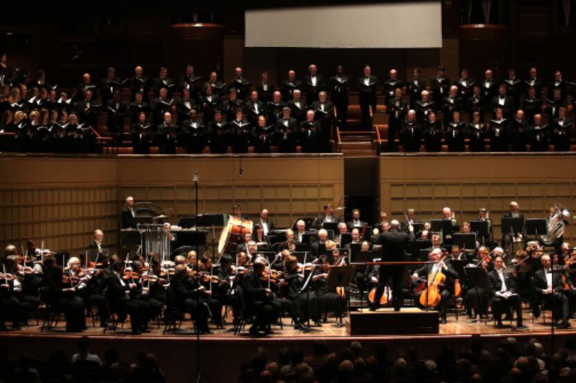 The Dallas Symphony Orchestra performs Benjamin Britten's "War Requiem" at the Meyerson...
