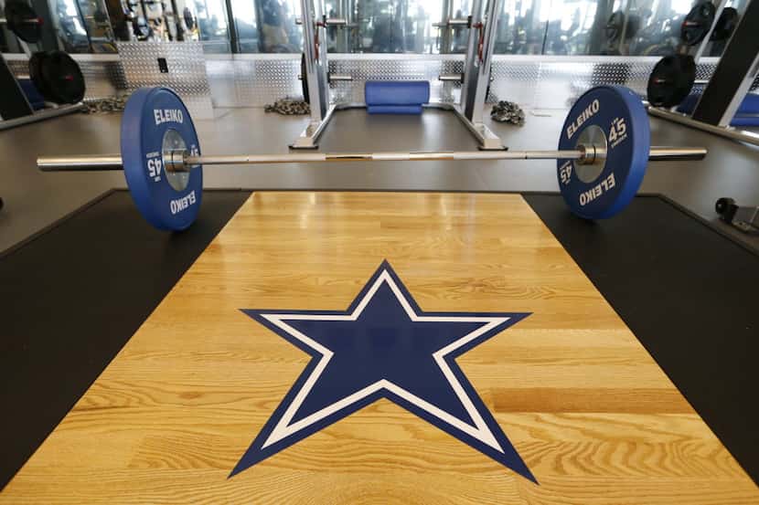 Weight room at the Dallas Cowboys new headquarters at The Star in Frisco on Sunday, August...