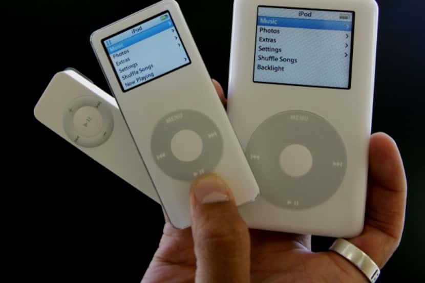 The Apple iPod Nano, Shuffle and regular iPod in 2005