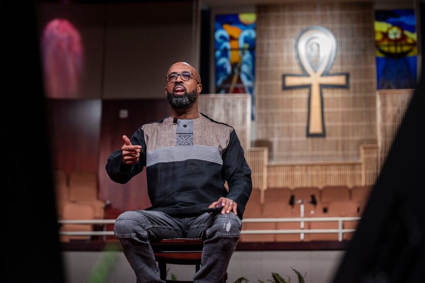 Senior Pastor Frederick D. Haynes, III introduces panelists for a virtual panel titled A...