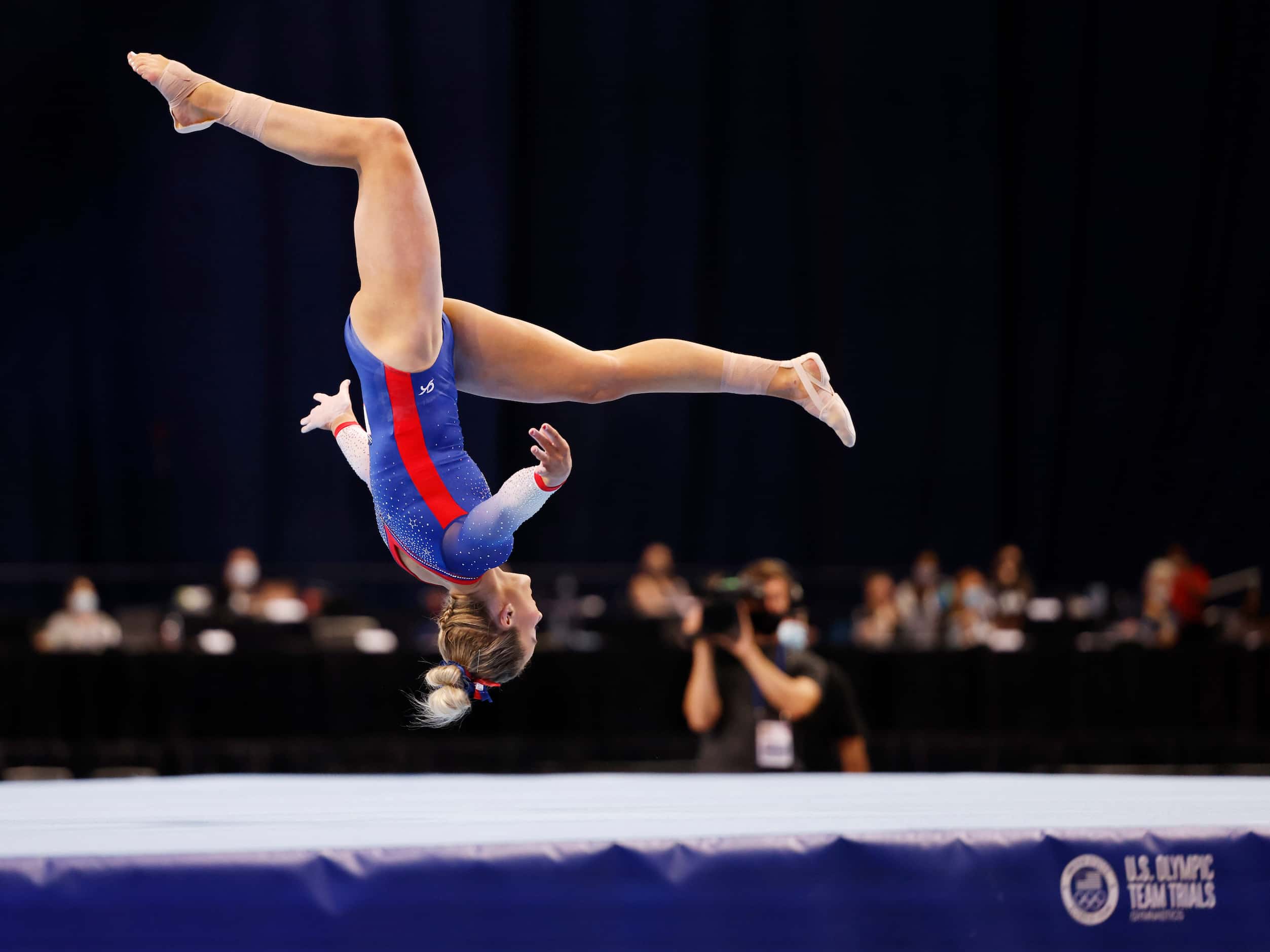 MyKayla Skinner competes in the floor exercise during day 2 of the women's 2021 U.S. Olympic...