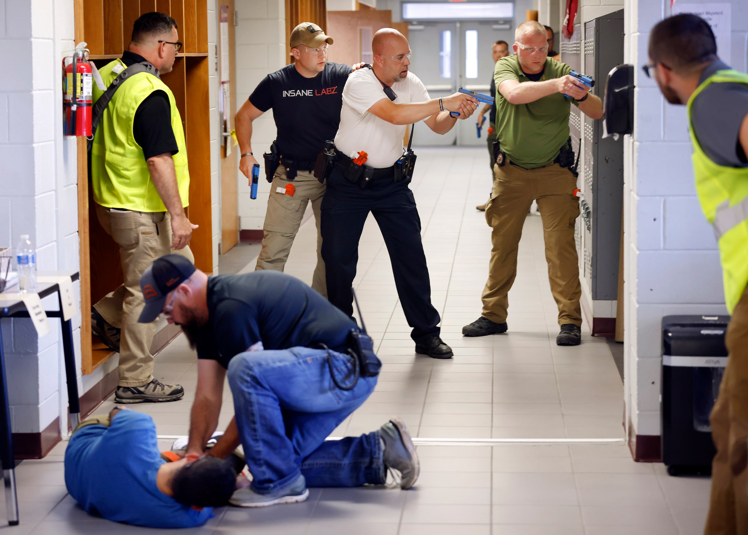 Advanced Law Enforcement Rapid Response Training instructors Will Mercado (left) and Clint...