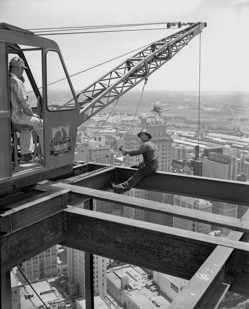 Republic National Bank tower in downtown Dallas in 1953. The building was the tallest in the...