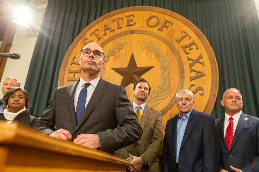 State Rep. Dennis Bonnen, R-Angleton, announces he has the votes to be elected the next...