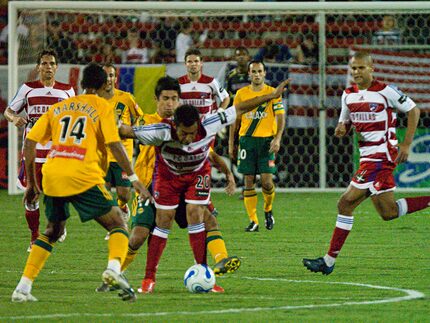 #20 Carlos Ruiz and FC Dallas take on the LA Galaxy.