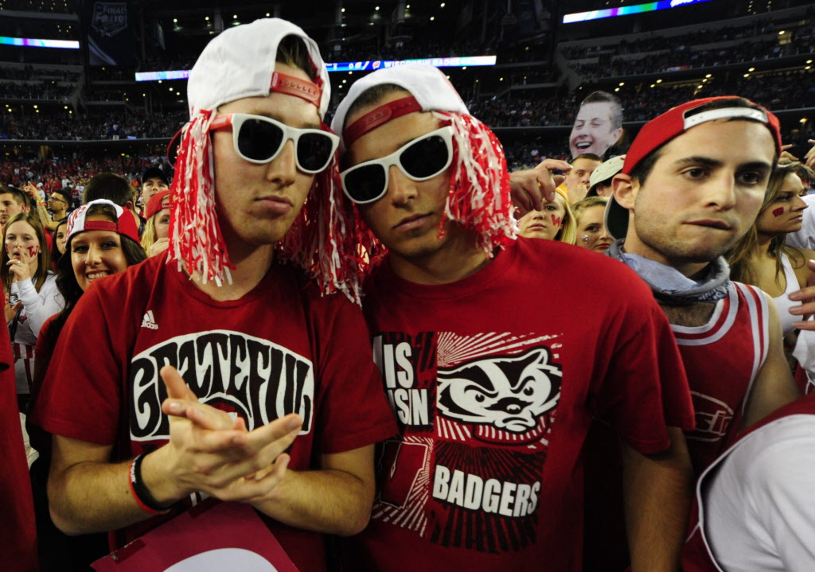 Wisconsin Badgers fans played it cool prior to the game against the Kentucky Wildcats in the...