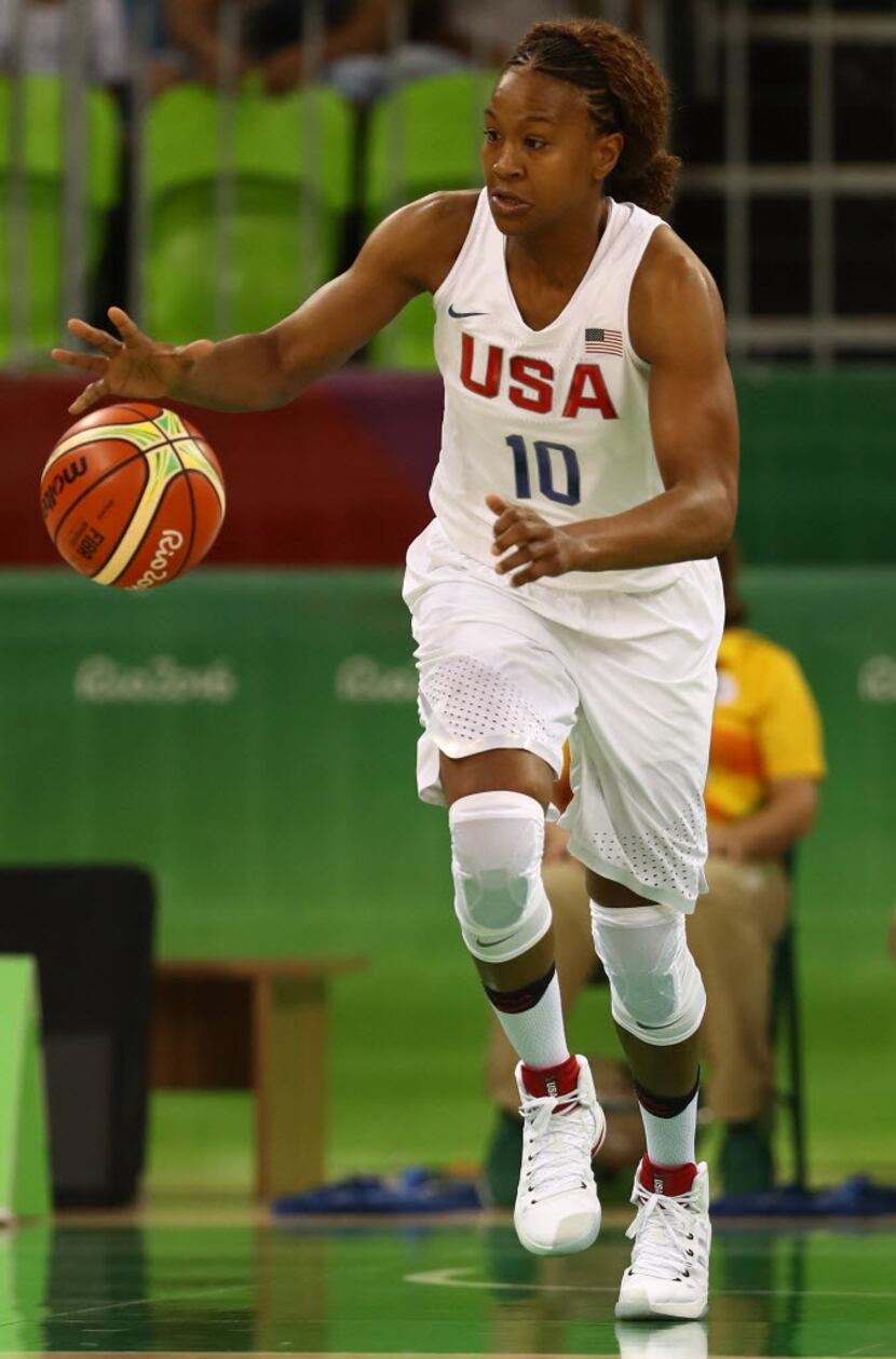 RIO DE JANEIRO, BRAZIL - AUGUST 07:  Tamika Catchings #10 of United States during a Women's...