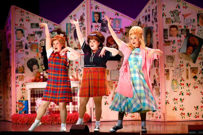 Taylor O'Toole playing Penny Pingleton (left), Michelle Dowdy as Tracy Turnblad and Deanna...