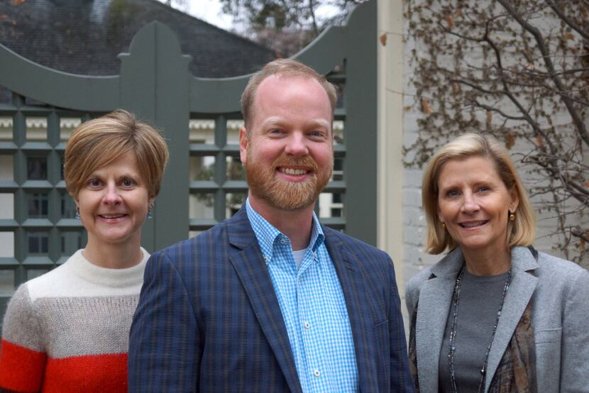 From left to right: Lori Feathers, Jeremy Ellis and Nancy Perot of Interabang Books in 2017. 