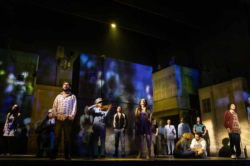 The cast of "The Band's Visit" performs on stage in the tour of the hit Broadway musical.