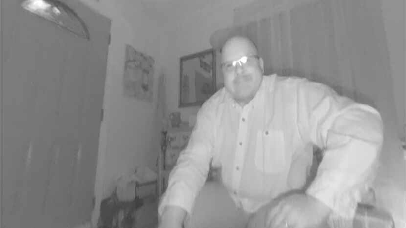 The Guardzilla 360 has good night vision. It captured this still image in almost complete...