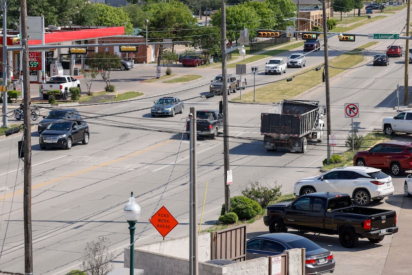 Cars travel along State Highway 5 at Louisiana Street in McKinney, Texas, Wednesday, May 3,...