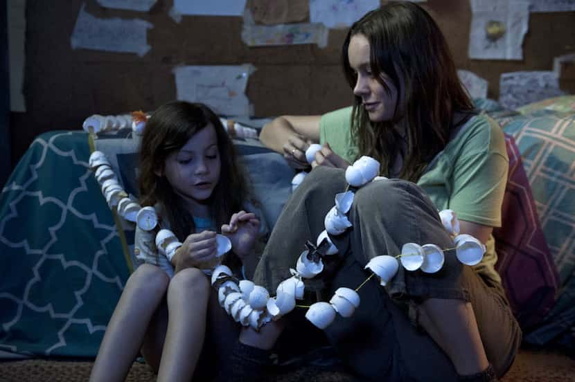 Brie Larson, right, and Jacob Tremblay in "Room."