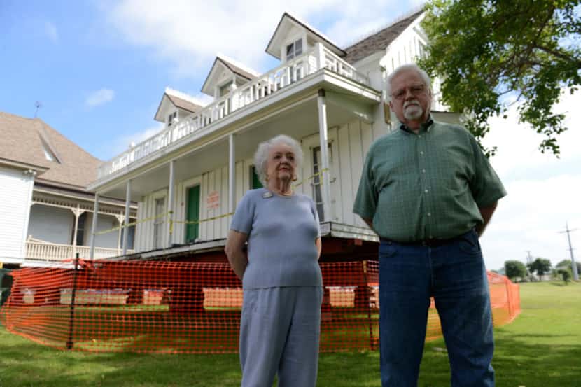 Cleo Holden and Jerry Flook are leading an effort to save two 19th-century Garland homes...