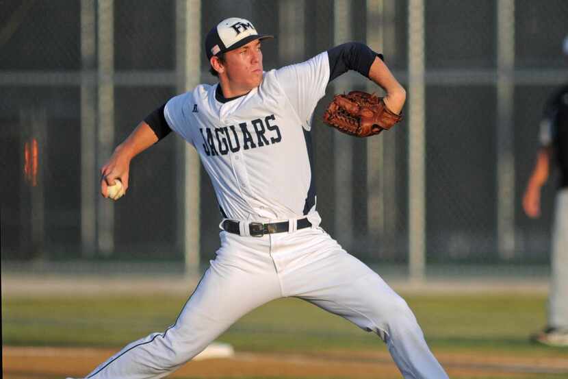 Flower Mound pitcher Kyle Johnston (24) pitches against Southlake Carroll during a Class 5A...