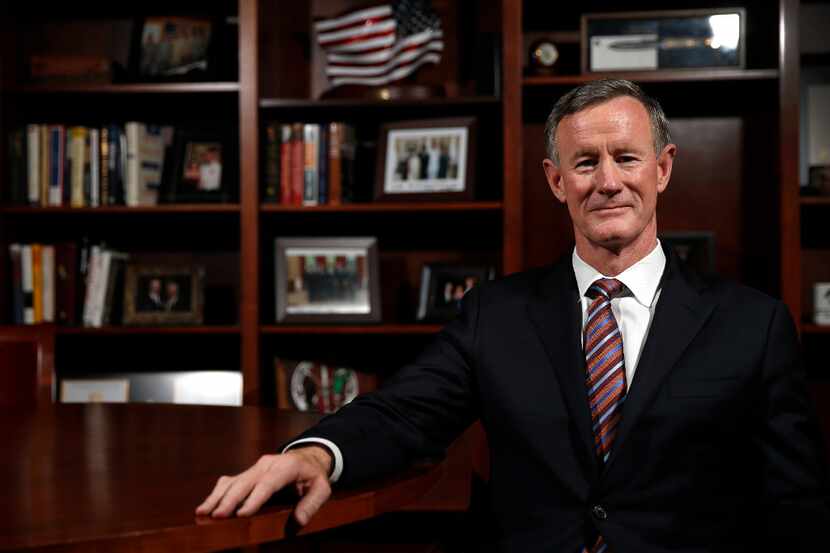 Former University of Texas System Chancellor William McRaven in at his UT office in Austin...