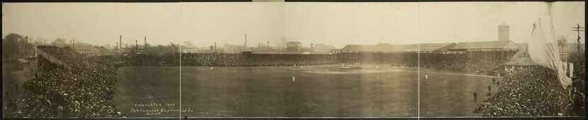 Bennett Park, an early forerunner to Tigers Stadium in Detroit, hosted a World Series game...