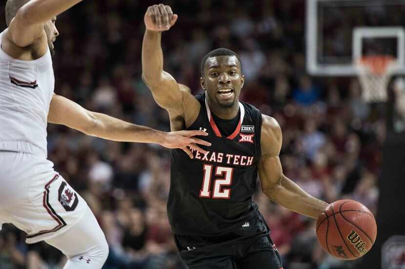 Led by guard Keenan Evans, Texas Tech is in sole possession of first in the Big 12. (AP...