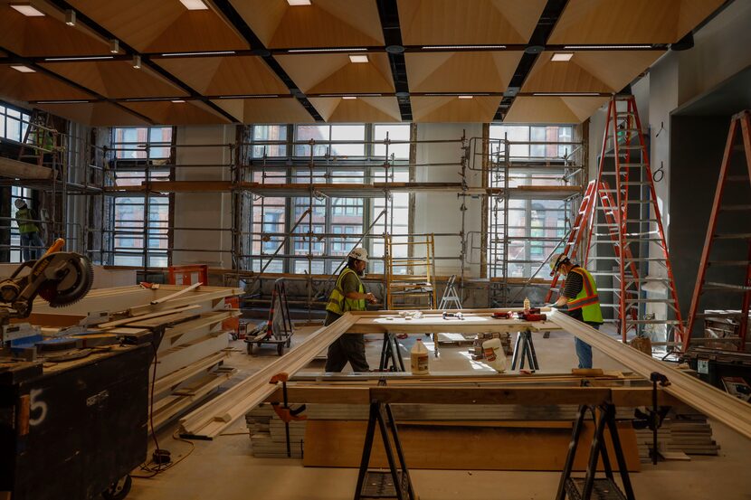 Renovation in the Ruby Court Room and the original 1915 portion of the Dallas County Records...