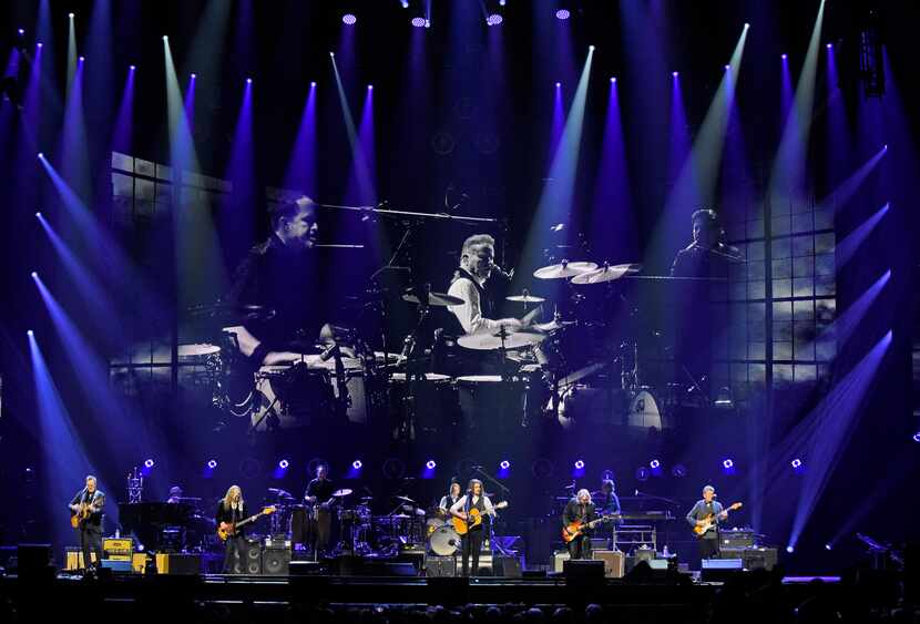 American rock band the Eagles performs at the American Airlines Center in Dallas, Saturday...