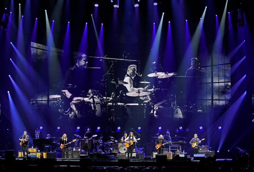American rock band the Eagles performs at the American Airlines Center in Dallas, Saturday...