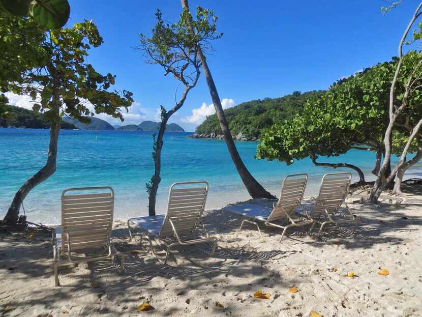 Caneel Bay Resort  on St. John in the U.S. Virgin Islands offers secluded private beaches...
