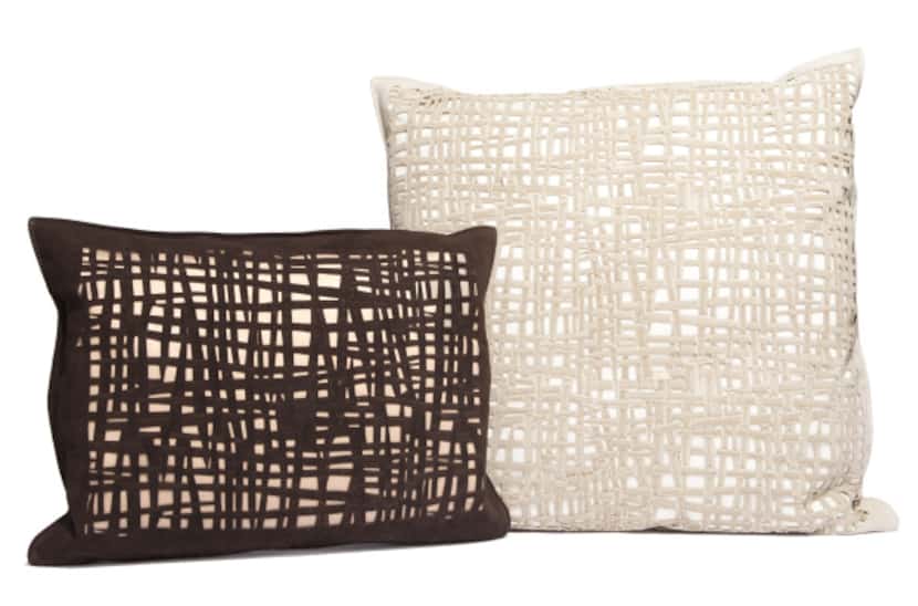 Kenzo Maison laser-inlay bamboo pillows, $550 small, $759 large, Fendi Casa, 214-760-9111,...