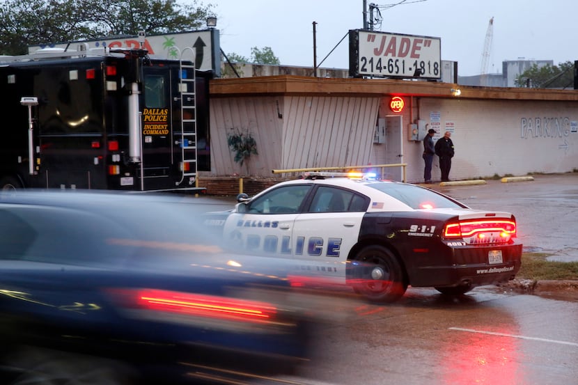 What it looked like early on the morning of Oct. 30, 2019, when Dallas police raided Jade...