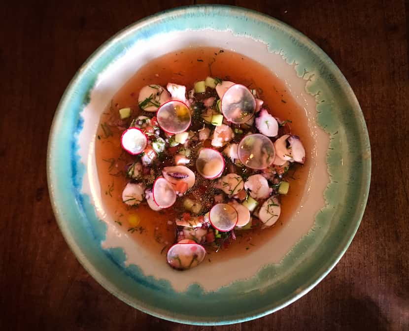 Octopus ceviche at Maximo Bistrot in Mexico City.