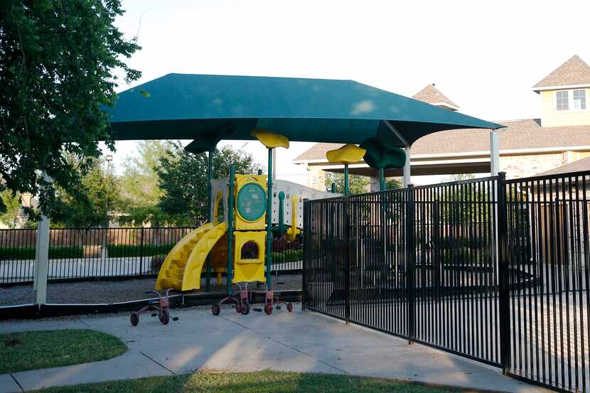 The playground at Joyous Montessori childcare center in McKinney. A former staff member has...