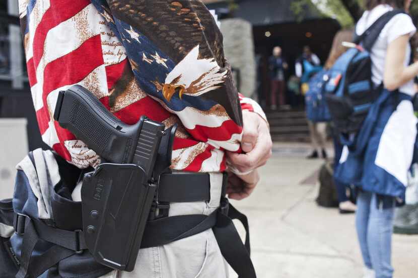 Tom Parkinson was in attendance as one of the members of Open Carry Texas during their...
